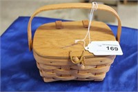 Longaberger Basket 1994 With Handle and Lid