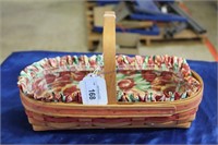 Longaberger Basket 1995 with Cloth and Insert