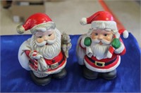 2-Avon Santa Claus Ceramic Banks