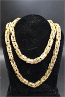 14kt Gold Box Link Chain Necklace 115gtw