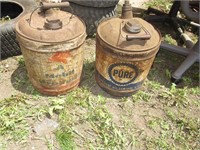 MOBIL & PURE OIL CANS
