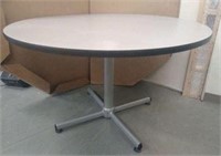 48" x 30" Table and Base, Gray with Black Edge