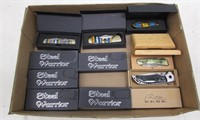 (12) Collectible folding knives by Steel Warrior,