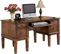 Hamlyn Home Office Storage Leg Desk Medium Brown