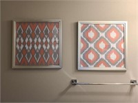 2PC FRAMED ABSTRACT PRINTS