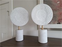 2PC MARBLE DISK DECO