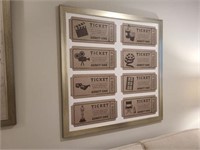 FRAMED SHOW TICKETS CANVAS