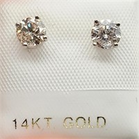 $2600 14K  Diamond(0.72Ct,I2-I3,G-H) Earrings