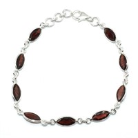 $400 Silver Garnet(5.65ct) Bracelet