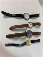(4) Men's Wrist Watches