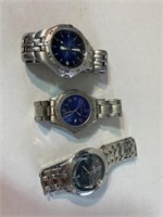 (3) Men's Wrist Watches