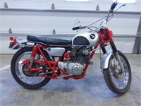 1965 Honda 250 Scrambler motorcycle, 10,941 m