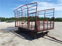 9'x 16' Metal bale wagon w/running gear