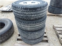 (4) Bridgestone LT265/70R 17 tires & Chevy
