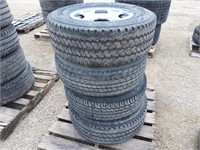 (4) Firestone LT 265/70R 17 tires & 8 bolt rims