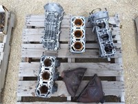 Snowmobile engine parts, blocks, exhaust