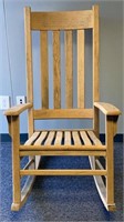 Large Rocking Chair Lightcolored Wood