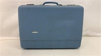 Vintage Sears Forecast Plastic Suitcase Blue