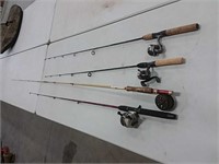 4 Fishing Poles - 2 ultra, 1 fly rod, 1 spin cast