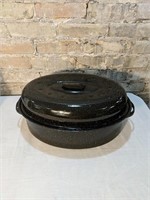 Granite Ware Large Covered Oval Roasting Pan,