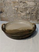 1974  Beautiful Pottery Fruit Bowl or tray made