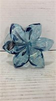 Flower Figurine Glass Murano Blue**