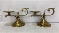 2 Candle Holders Brass