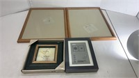 4 Picture Frames Wooden