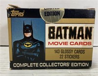 Nos Vintage Topps Batman Movie Card Limited Ed.