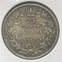 1919 25c SILVER - Canada