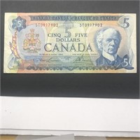 1972 $5 Bank of Canada Note