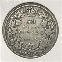 1916 50c Silver Canada