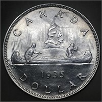 1935 Silver Dollar FIRST YEAR - Canada
