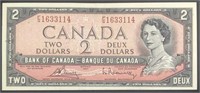 1954 $2 Modified UNCIRC BANKNOTE