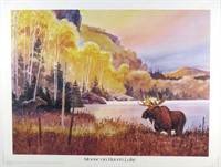Moose on Raven Lake Howard Sivertson 17x23
