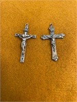 2 Silver Crucifix