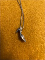 Sterling Necklace with Shoe Charm