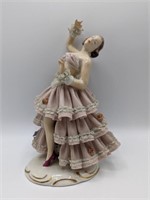 Vintage Dresden Porcelain Lace Dancer Figurine
