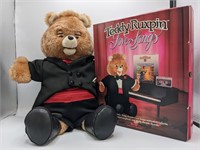 Vintage Teddy Ruxpin Tuxedo Doll w/Love Songs Set