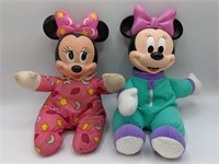 Two Vintage Mattel Hug Light Minnie Mouse Dolls
