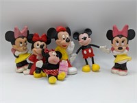 Mickey & Minnie Mouse Figurine Lot