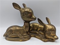 Brass Baby Deer Figurine Statue