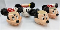 Vintage Mickey & Minnie Mouse Mug Lot