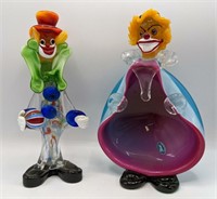Two Murano Art Glass Clowns