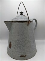 Large Enamelware Coffee Pitcher