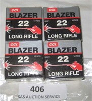 4 Boxes Blazer 50 Count Each 22 LR Bullets