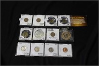 COLLECTION OF COINS AND TOKENS
