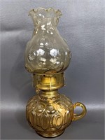 L.E. Smith Moon & Stars Amber Oil Lamp