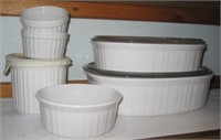 6 Pcs of French White Corningware