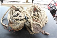 LONG ROPE WITH BLOCK AND TACKLE SET